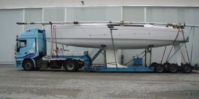 Sailboat transport Grand Soleil 430T Forli-Koper