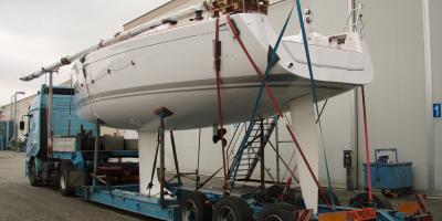 Sailboat transport Grand Soleil 430T Forli-Koper