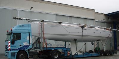 Sailboat transport Grand Soleil 430T Forli-Koper